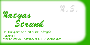 matyas strunk business card